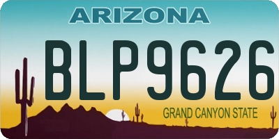 AZ license plate BLP9626