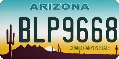AZ license plate BLP9668