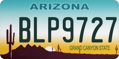 AZ license plate BLP9727