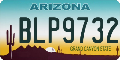 AZ license plate BLP9732