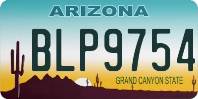 AZ license plate BLP9754