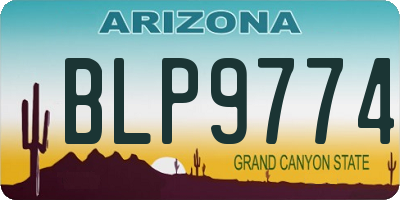 AZ license plate BLP9774