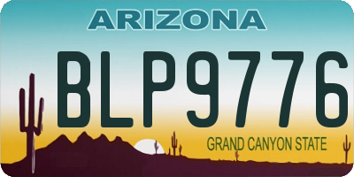AZ license plate BLP9776