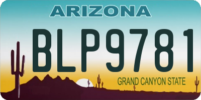 AZ license plate BLP9781
