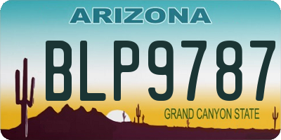 AZ license plate BLP9787