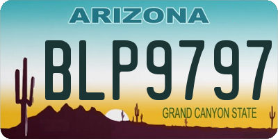 AZ license plate BLP9797