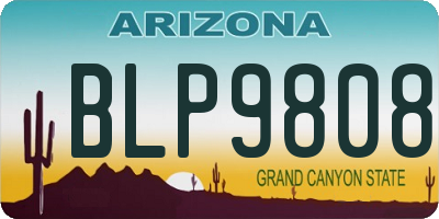 AZ license plate BLP9808