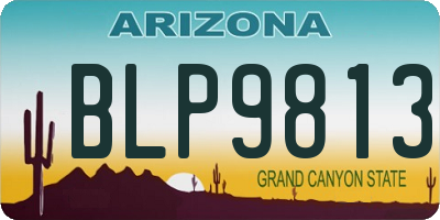 AZ license plate BLP9813