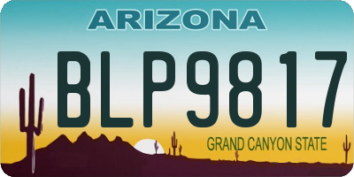 AZ license plate BLP9817