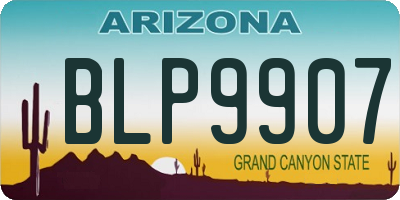 AZ license plate BLP9907