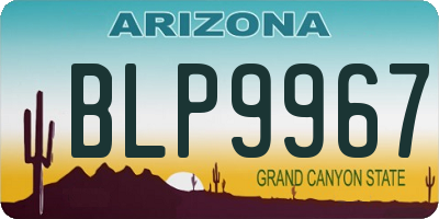 AZ license plate BLP9967