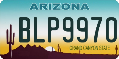 AZ license plate BLP9970