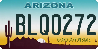AZ license plate BLQ0272