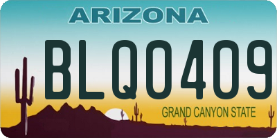 AZ license plate BLQ0409