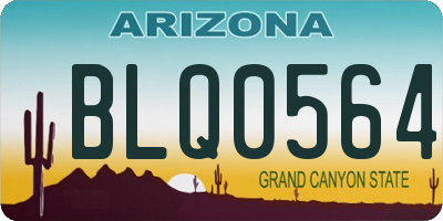 AZ license plate BLQ0564