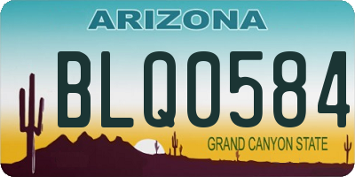 AZ license plate BLQ0584