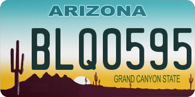 AZ license plate BLQ0595