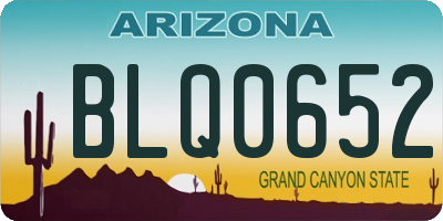 AZ license plate BLQ0652