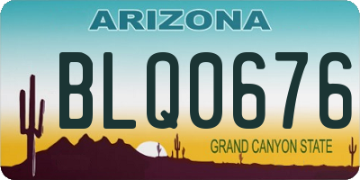 AZ license plate BLQ0676