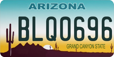 AZ license plate BLQ0696