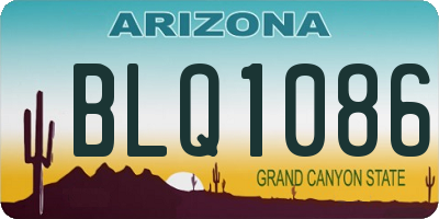 AZ license plate BLQ1086