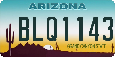 AZ license plate BLQ1143