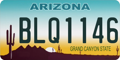 AZ license plate BLQ1146
