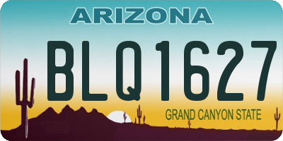 AZ license plate BLQ1627