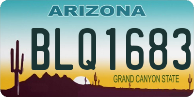 AZ license plate BLQ1683