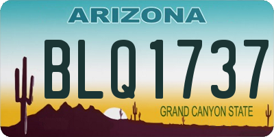 AZ license plate BLQ1737