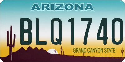 AZ license plate BLQ1740
