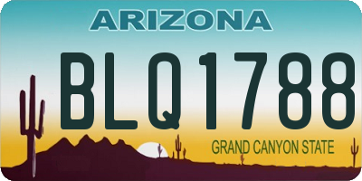 AZ license plate BLQ1788