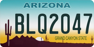 AZ license plate BLQ2047