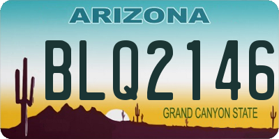 AZ license plate BLQ2146
