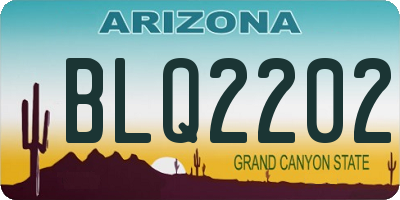 AZ license plate BLQ2202