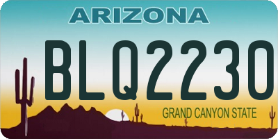 AZ license plate BLQ2230