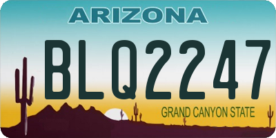 AZ license plate BLQ2247