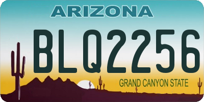 AZ license plate BLQ2256
