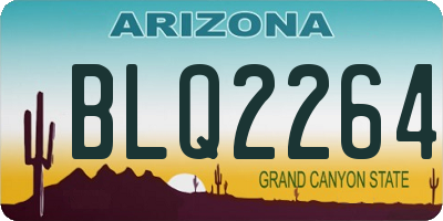 AZ license plate BLQ2264