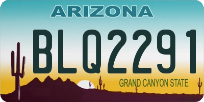AZ license plate BLQ2291