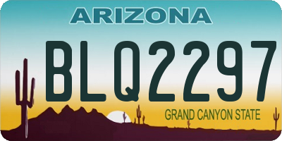 AZ license plate BLQ2297