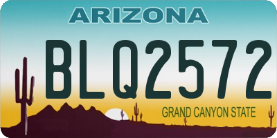 AZ license plate BLQ2572