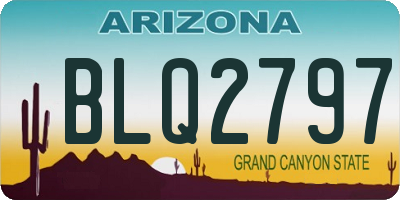 AZ license plate BLQ2797