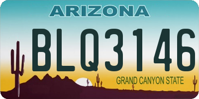AZ license plate BLQ3146
