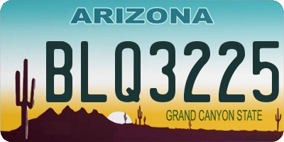 AZ license plate BLQ3225