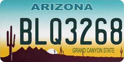 AZ license plate BLQ3268