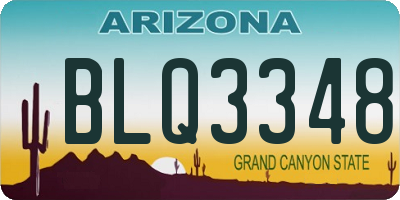 AZ license plate BLQ3348