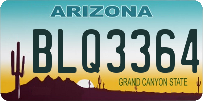 AZ license plate BLQ3364