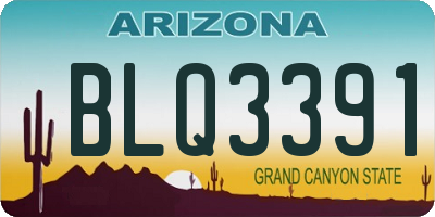 AZ license plate BLQ3391