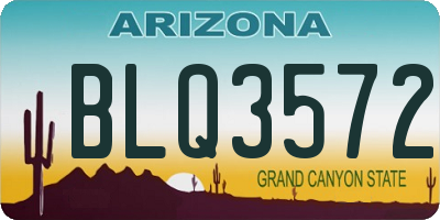 AZ license plate BLQ3572